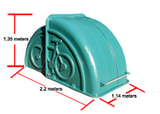 2 Bicycles Bikeshel Dimensions