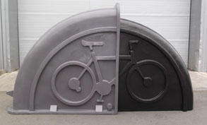 Grey & Black colour mix bike locker
