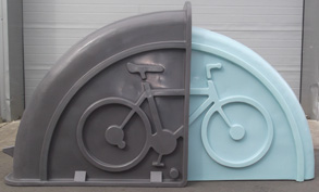 Grey & Black Bike Shell