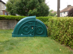 Green Bikeshel in garden